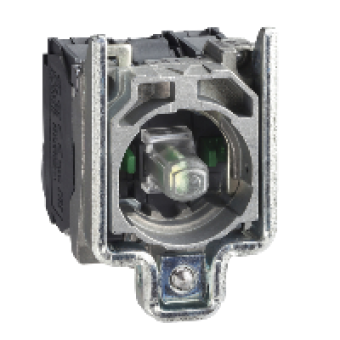 ZB4BW0M13 - white light block with body/fixing collar with integral LED 230...240V 2NO, Schneider Electric