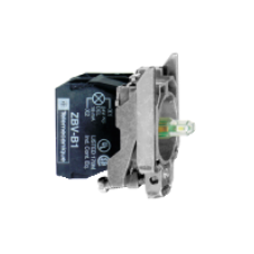 ZB4BW0M15 - white light block with body/fixing collar with integral LED 230...240V 1NO+1NC, Schneider Electric