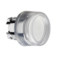 ZB4BW513 - white flush illuminated pushbutton head Ø22 spring return for integral LED, Schneider Electric