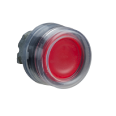 ZB4BW5437 - red flush illuminated pushbutton head Ø22 spring return for integral LED, Schneider Electric