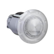 ZB4BW613 - white Ø40 illum mushroom pushbutton head Ø22 latching for integral LED, Schneider Electric
