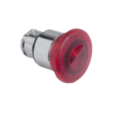 ZB4BW643 - red Ø40 Emerg switching off button head Ø22 latching push-pull for integral LED, Schneider Electric