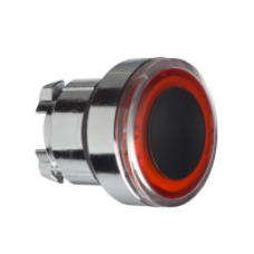 ZB4BW943 - red flush illuminated pushbutton head Ø22 spring return for integral LED, Schneider Electric