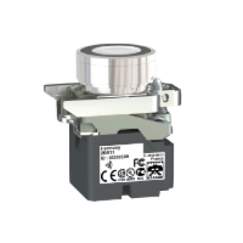 ZB4RTA1 - transmitter - Ø22 mm metal head - white cap, Schneider Electric