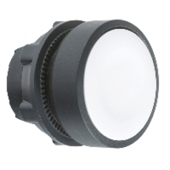 ZB5AA1 - white flush pushbutton head Ø22 spring return unmarked, Schneider Electric