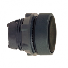 ZB5AA2 - black flush pushbutton head Ø22 spring return unmarked, Schneider Electric