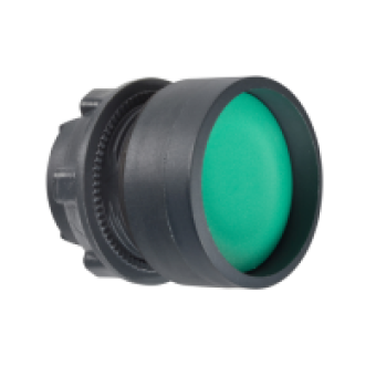 ZB5AA36 - green recessed pushbutton head Ø22 spring return unmarked, Schneider Electric