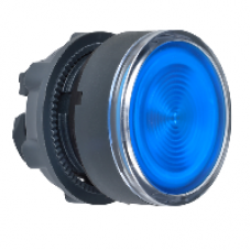 ZB5AA68 - blue flush pushbutton head Ø22 spring return unmarked, Schneider Electric