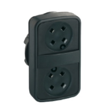 ZB5AA79 - flush/flush double-headed pushbutton Ø22 without cap, Schneider Electric