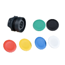 ZB5AA9 - flush pushbutton head Ø22 spring return with 6 coloured caps unmarked, Schneider Electric