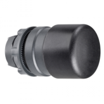 ZB5AC24 - black Ø30 mushroom pushbutton head Ø22 spring return, Schneider Electric