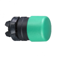 ZB5AC34 - green Ø30 mushroom pushbutton head Ø22 spring return, Schneider Electric