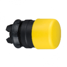 ZB5AC54 - yellow Ø30 mushroom pushbutton head Ø22 spring return, Schneider Electric