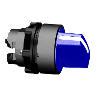 ZB5AD206 - blue selector switch head Ø22 2-position stay put, Schneider Electric