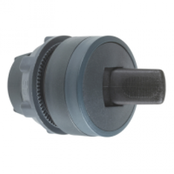 ZB5AD28 - black selector switch head Ø22 2-position stay put, Schneider Electric