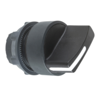 ZB5AD4 - black selector switch head Ø22 2-position spring return, Schneider Electric