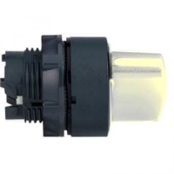 ZB5AD501 - white selector switch head Ø22 3-position spring return, Schneider Electric