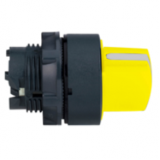 ZB5AD505 - yellow selector switch head Ø22 3-position spring return, Schneider Electric
