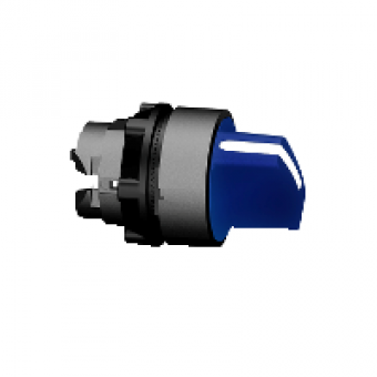 ZB5AD806 - blue selector switch head Ø22 3-position spring return, Schneider Electric