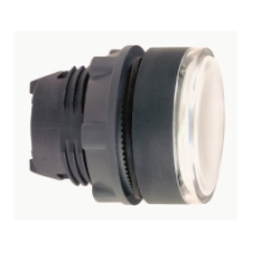 ZB5AH013 - white flush illuminated pushbutton head Ø22 push-push for integral LED, Schneider Electric