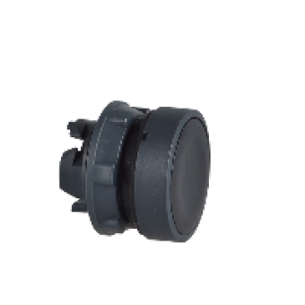 ZB5AH02 - black flush pushbutton head Ø22 push-push unmarked, Schneider Electric