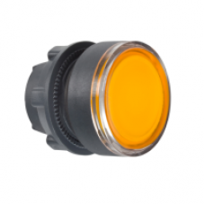ZB5AH053 - orange flush illuminated pushbutton head Ø22 push-push for integral LED, Schneider Electric