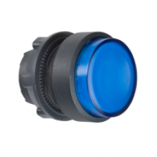 ZB5AH63 - blue projecting illuminated pushbutton head Ø22 push-push for integral LED, Schneider Electric