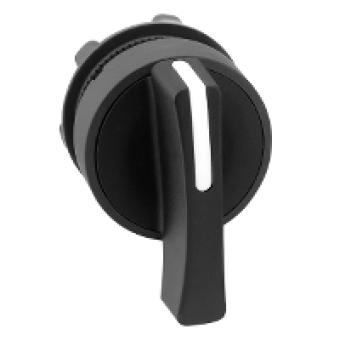 ZB5AJ7 - black selector switch head Ø22 3-position spring return, Schneider Electric