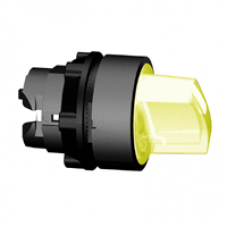 ZB5AK1353 - orange illuminated selector switch head Ø22 3-position stay put, Schneider Electric