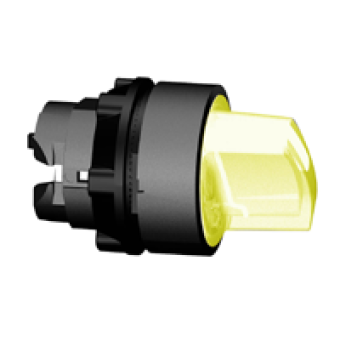 ZB5AK1353 - orange illuminated selector switch head Ø22 3-position stay put, Schneider Electric