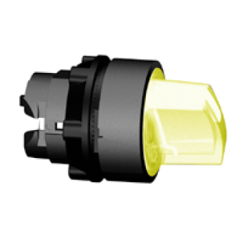 ZB5AK1453 - orange illuminated selector switch head Ø22 2-position spring return, Schneider Electric