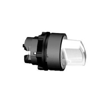 ZB5AK1713 - white illuminated selector switch head Ø22 3-position spring return, Schneider Electric