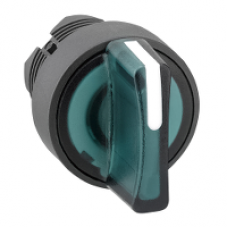 ZB5AK1833 - green illuminated selector switch head Ø22 3-position spring return, Schneider Electric