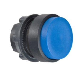 ZB5AL6 - blue projecting pushbutton head Ø22 spring return unmarked, Schneider Electric