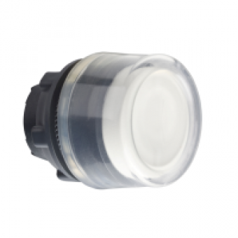 ZB5AP1 - white projecting pushbutton head Ø22 spring return unmarked, Schneider Electric