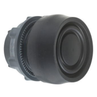 ZB5AP2S - black flush pushbutton head Ø22 spring return unmarked, Schneider Electric