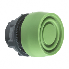 ZB5AP3S - green flush pushbutton head Ø22 spring return unmarked, Schneider Electric
