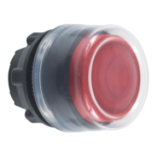 ZB5APA4 - red flush pushbutton head Ø22 spring return unmarked, Schneider Electric
