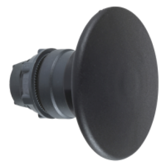 ZB5AR2 - black Ø60 mushroom pushbutton head Ø22 spring return, Schneider Electric