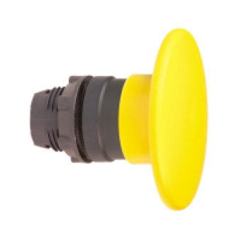 ZB5AR5 - yellow Ø60 mushroom pushbutton head Ø22 spring return, Schneider Electric