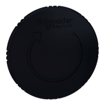 ZB5AS62 - black Ø60 mushroom pushbutton head Ø22 latching turn release, Schneider Electric