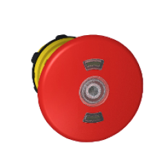 ZB5AT8643M - red Ø40 illum Emergency stop pushbutton head Ø22 trigger and latching, Schneider Electric