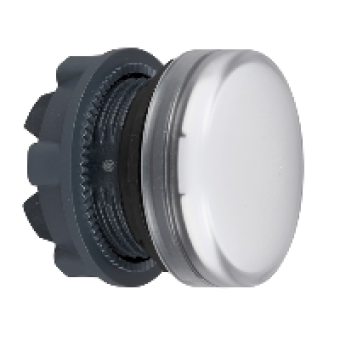 ZB5AV013 - white pilot light head Ø22 plain lens for integral LED, Schneider Electric