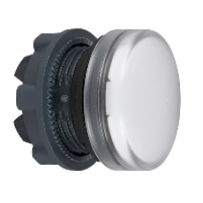 ZB5AV013E - white pilot light head Ø22 plain lens for integral LED, Schneider Electric