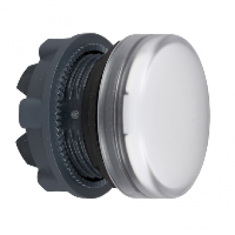 ZB5AV013E - white pilot light head Ø22 plain lens for integral LED, Schneider Electric
