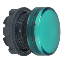 ZB5AV033 - green pilot light head Ø22 plain lens for integral LED, Schneider Electric