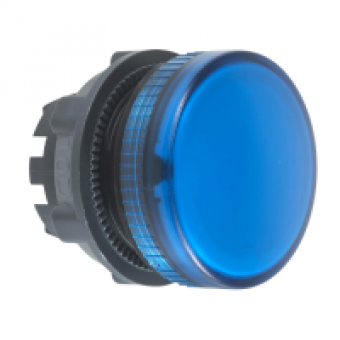 ZB5AV063 - blue pilot light head Ø22 plain lens for integral LED, Schneider Electric