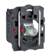ZB5AW0B52 - orange light block with body/fixing collar with integral LED 24V 1NC, Schneider Electric