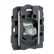 ZB5AW0G61 - blue light block with body/fixing collar with integral LED 110...120V 1NO, Schneider Electric