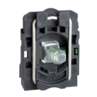 ZB5AW0M11 - white light block with body/fixing collar with integral LED 230...240V 1NO, Schneider Electric